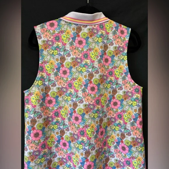 SSYS BLUE BLUM SCUBA COLLARED SLEEVELESS ACTIVE DRESS SIZE L - Picture 6 of 14